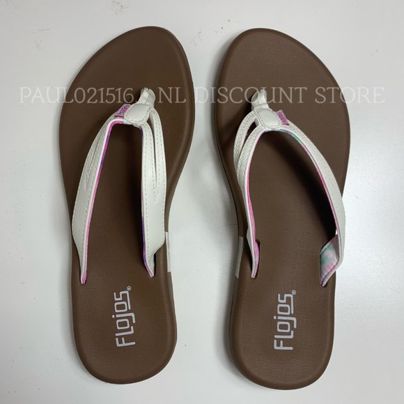 (2 Pairs) FLOJOS Women's Memory Foam Sandals Flip-flops, Size 9 - Picture 2 of 5